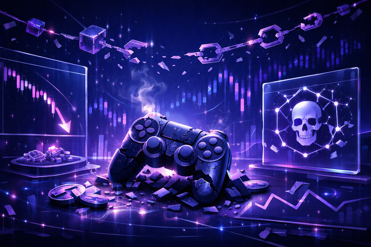 GameFi mort ? — Illustration BlockPulseNews