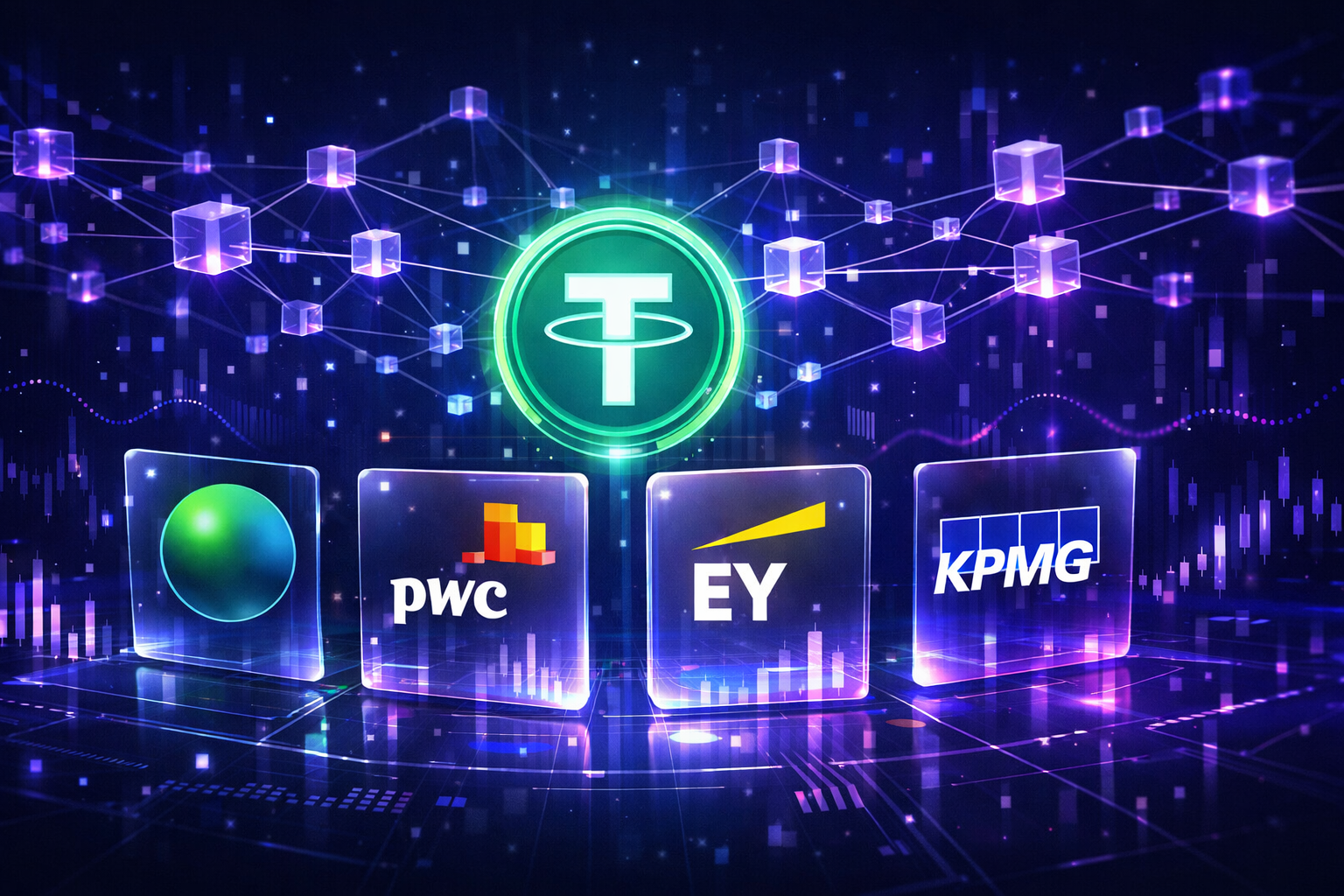 Tether × Audit Big Four — Illustration BlockPulseNews